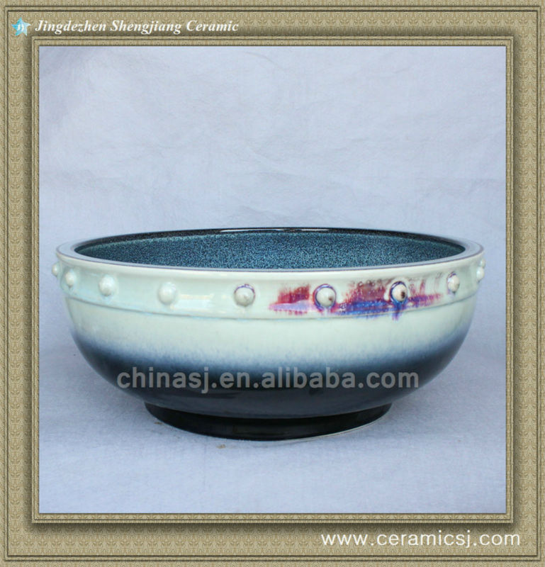 588840257_812 colorful chinese ceramic bathroom sink WRYBH100 - shengjiang  ceramic  factory   porcelain art hand basin wash sink