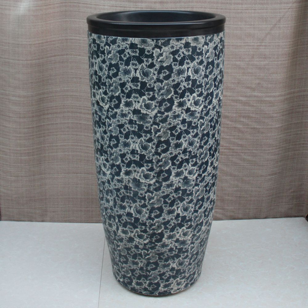 RYXW005_4 Floral design Ceramic Pedestal Lavatory - shengjiang  ceramic  factory   porcelain art hand basin wash sink