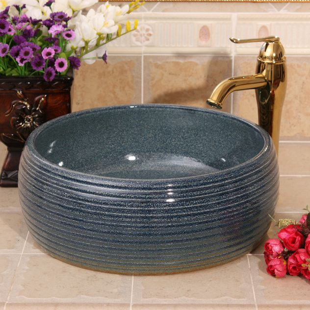 RYXW456_1 RYXW456 Color glazed Ceramic hand wash basin - shengjiang  ceramic  factory   porcelain art hand basin wash sink