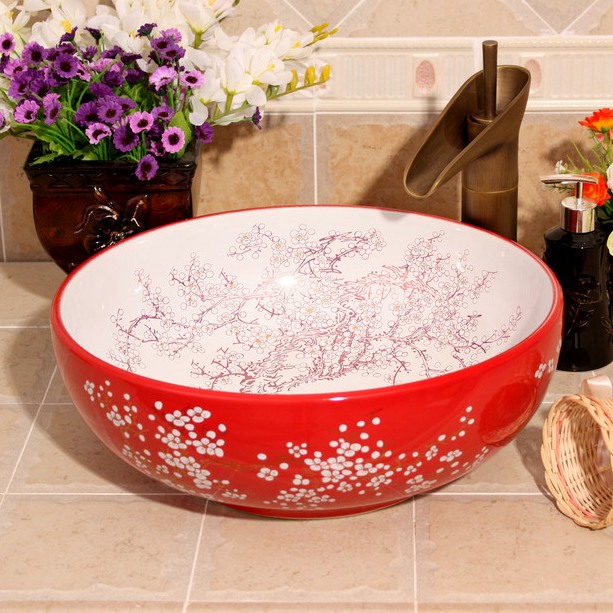 RYXW685_1 9 designs Porcelain vessel sink - shengjiang  ceramic  factory   porcelain art hand basin wash sink