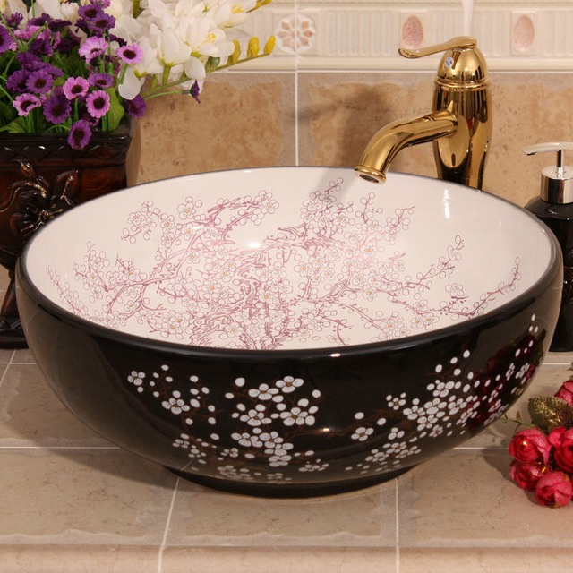 RYXW688_2 9 designs Porcelain vessel sink - shengjiang  ceramic  factory   porcelain art hand basin wash sink