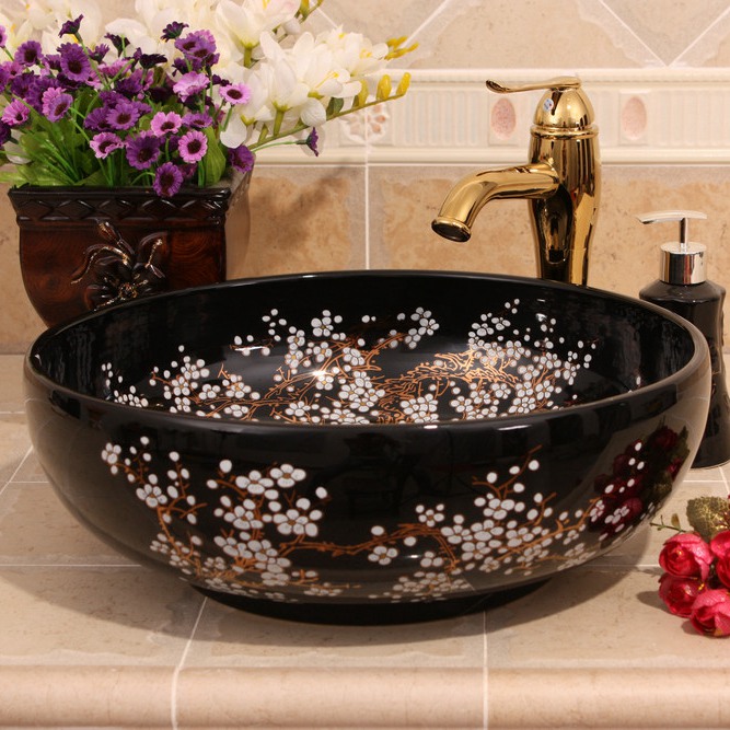 RYXW689_1 9 designs Porcelain vessel sink - shengjiang  ceramic  factory   porcelain art hand basin wash sink