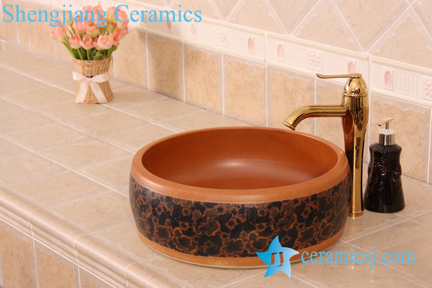 YL-B0_7229 YL-B0_7229 China wholesale pottery type round counter top sink basin - shengjiang  ceramic  factory   porcelain art hand basin wash sink