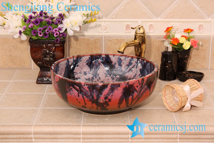 YL-H_6429 YL-H_6429 Unique design bright finished table top ceramic wash basin sink lavobo - shengjiang  ceramic  factory   porcelain art hand basin wash sink