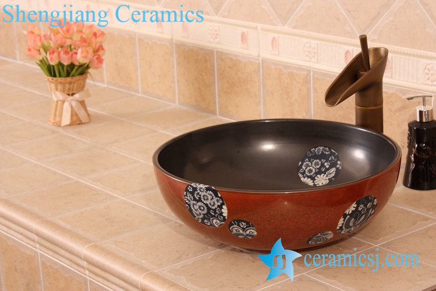 YL-O_5481 YL-O_5481 Ceramic large home depot bathrooms - shengjiang  ceramic  factory   porcelain art hand basin wash sink