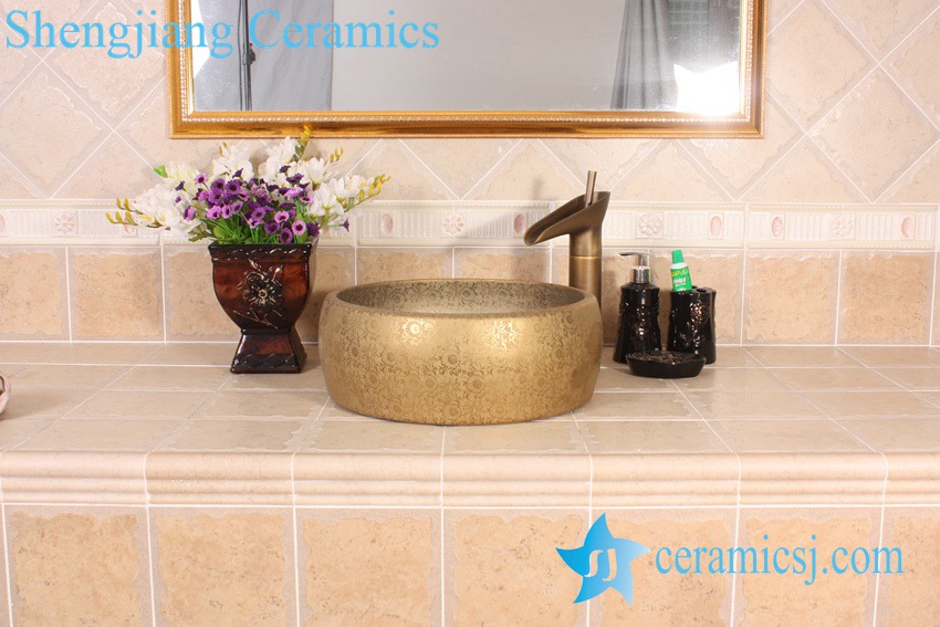 YL-R_8530 YL-R_8530 YL-R_8594 Golden silver gilded ceramic mini wash basin - shengjiang  ceramic  factory   porcelain art hand basin wash sink