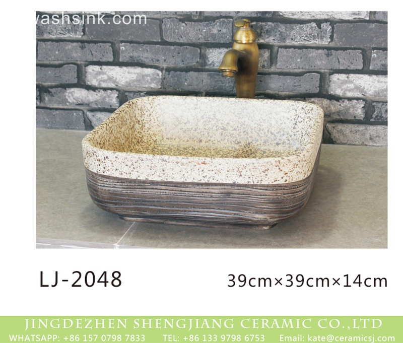 LJ-2048 Porcelain city Jingdezhen hand carved durable ceramic wash hand basin  LJ-2048 - shengjiang  ceramic  factory   porcelain art hand basin wash sink