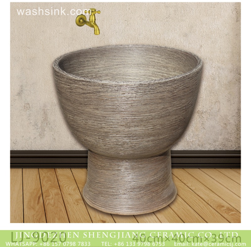 LJ-9020 Hot new products dark color art mop basin  LJ-9020 - shengjiang  ceramic  factory   porcelain art hand basin wash sink