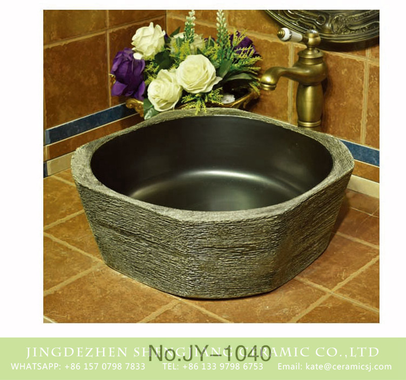 SJJY-1040-12仿古四方盆_07 Jingdezhen produce durable granite with high gloss wall wash sink      SJJY-1040-12 - shengjiang  ceramic  factory   porcelain art hand basin wash sink