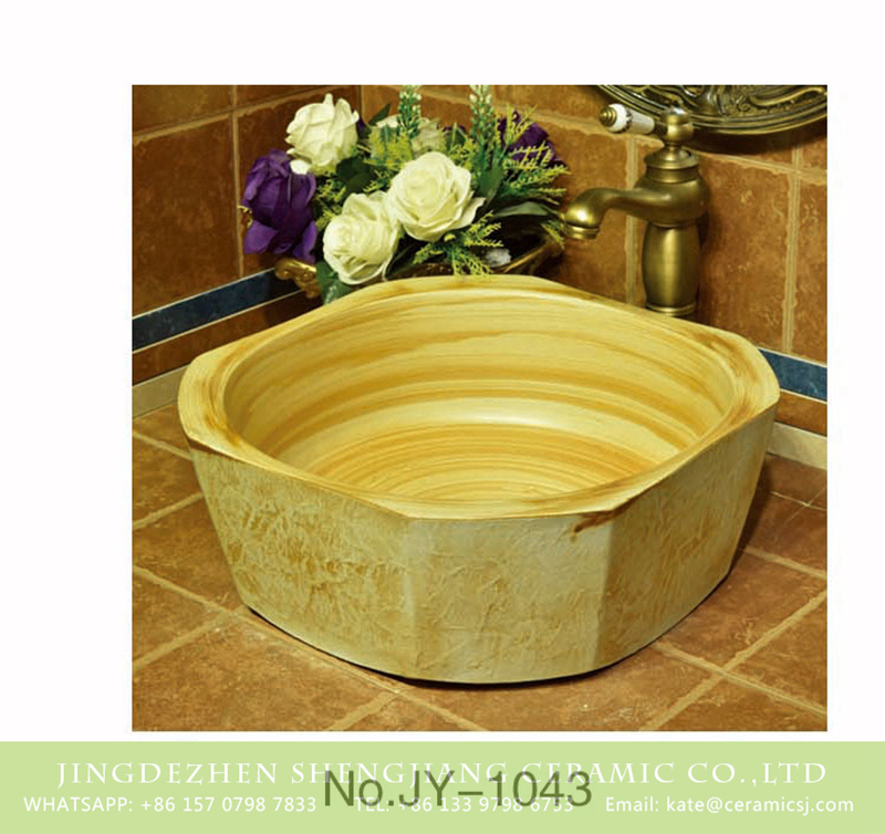 SJJY-1043-12仿古四方盆_10 Porcelain city Jingdezhen produce wood surface durable lavabo     SJJY-1043-12 - shengjiang  ceramic  factory   porcelain art hand basin wash sink