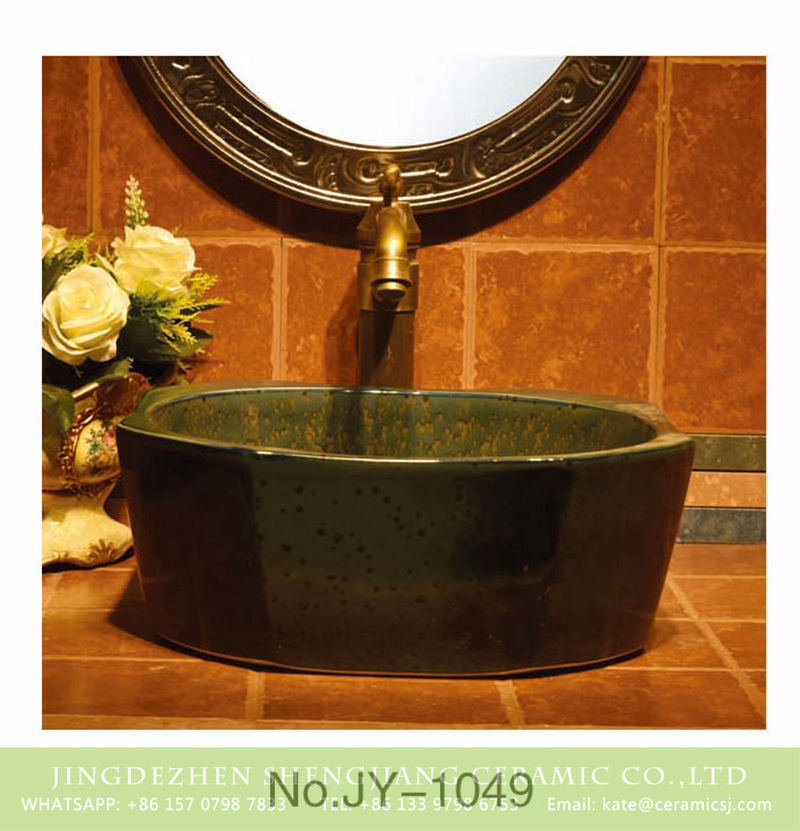 SJJY-1049-13仿古四方盆_03 Jingdezhen wholesale dark color octagonal shape vanity basin     SJJY-1049-13 - shengjiang  ceramic  factory   porcelain art hand basin wash sink