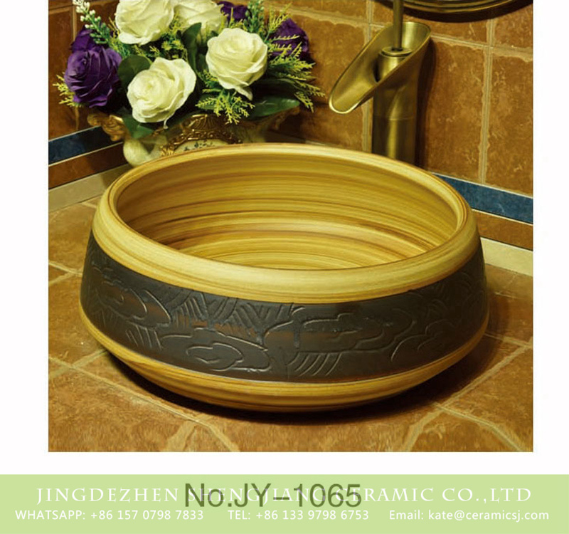 SJJY-1065-14仿古聚宝盆_08 Jingdezhen factory direct hand carved toilet basin    SJJY-1065-14 - shengjiang  ceramic  factory   porcelain art hand basin wash sink