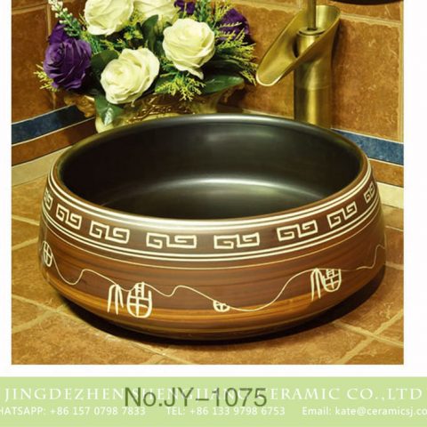 China traditional hand painted art pattern surface sanitary ware    SJJY-1075-15