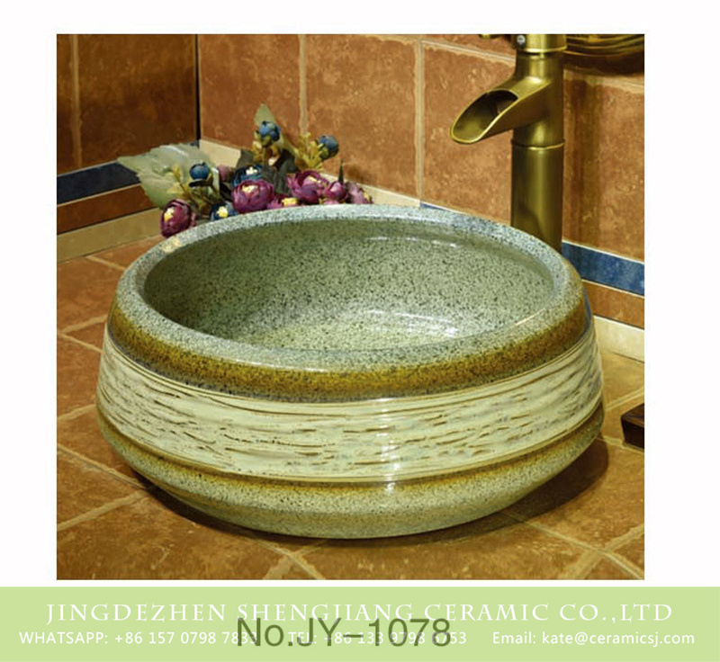 SJJY-1078-15仿古聚宝盆_11 Hot new product light color high gloss wash sink   SJJY-1078-15 - shengjiang  ceramic  factory   porcelain art hand basin wash sink