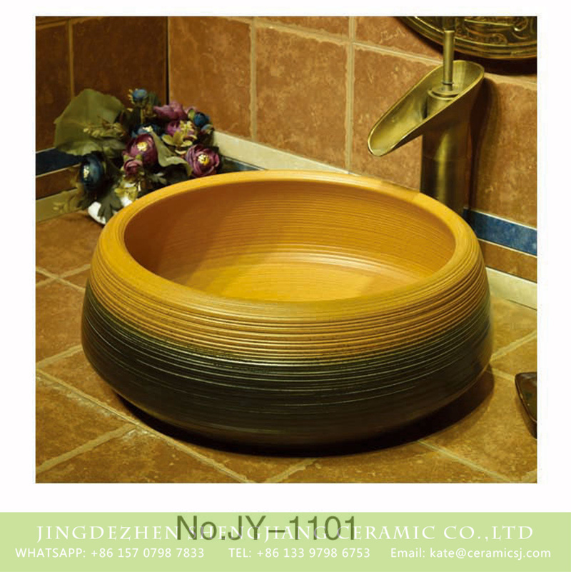 SJJY-1101-17仿古聚宝盆_08 China traditional style high quality ceramic durable wash sink   SJJY-1101-17 - shengjiang  ceramic  factory   porcelain art hand basin wash sink