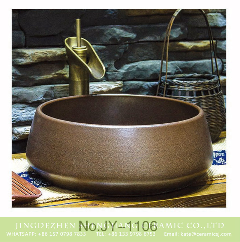 SJJY-1106-18仿古聚宝盆_03 Jingdezhen factory direct pure hand ceramic dark color wash basin     SJJY-1106-18 - shengjiang  ceramic  factory   porcelain art hand basin wash sink