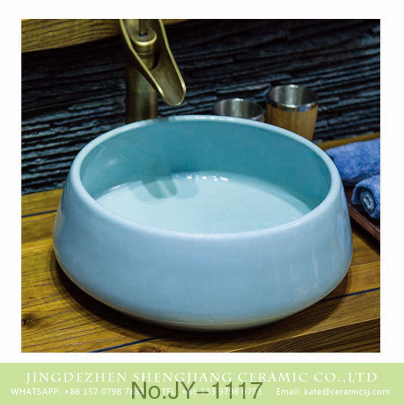 SJJY-1117-18仿古聚宝盆_15 Jingdezhen factory wholesale plain colored durable sanitary ware     SJJY-1117-18 - shengjiang  ceramic  factory   porcelain art hand basin wash sink