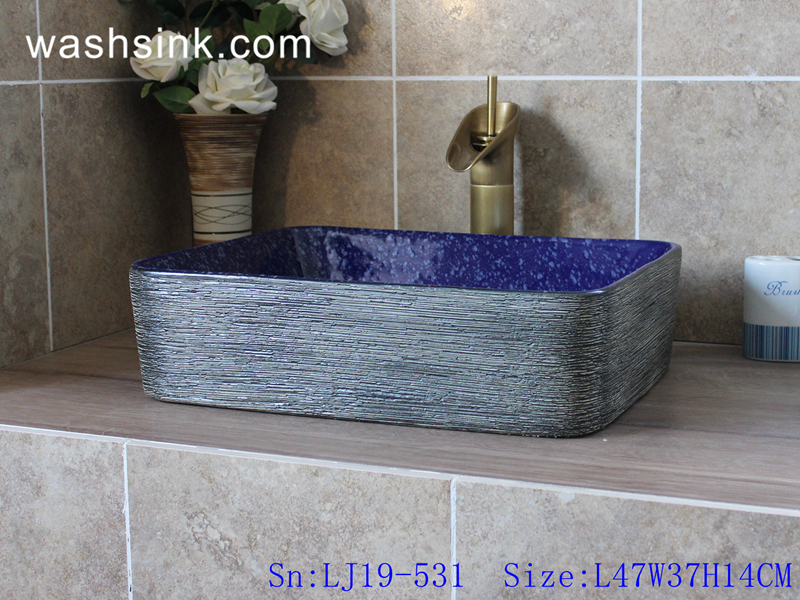 LJ19-531 LJ19-531    Purely manual modern style ceramic art basin - shengjiang  ceramic  factory   porcelain art hand basin wash sink