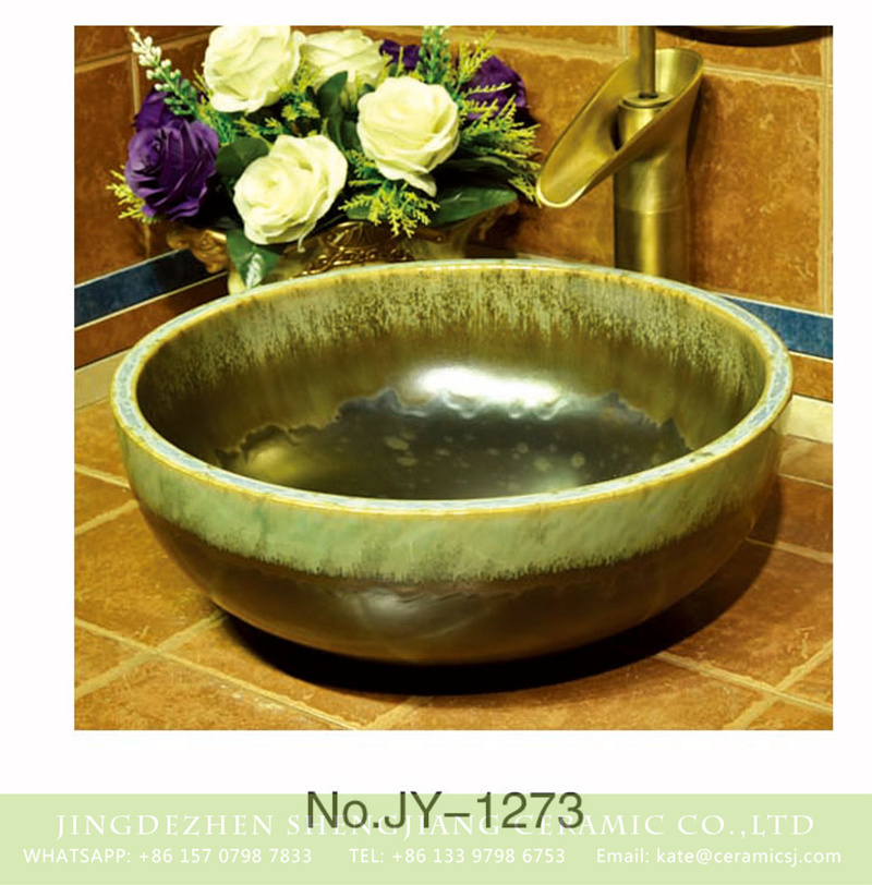 SJJY-1273-33仿古碗盆_15 European style dark color art ceramic wash basin    SJJY-1273-33 - shengjiang  ceramic  factory   porcelain art hand basin wash sink