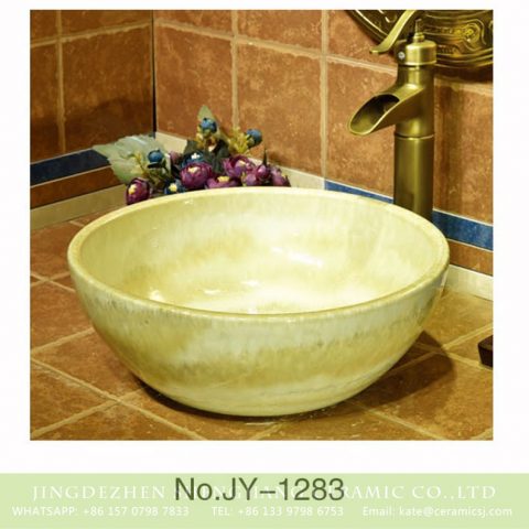 Factory outlet high gloss art ceramic hotel independent hung wash sink     SJJY-1283-34