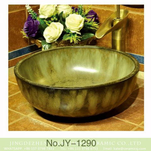 China online sale high gloss porcelain dark easy clean vanity basin    SJJY-1290-35