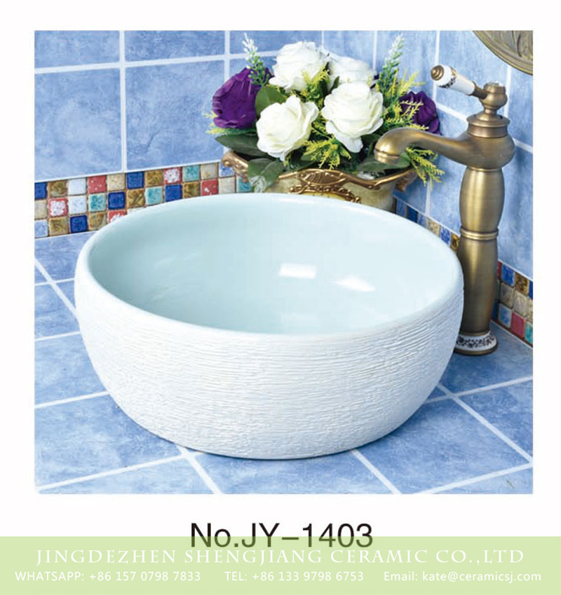 SJJY-1403-46颜色釉单盆_03 Factory price porcelain solid color toilet basin      SJJY-1403-46 - shengjiang  ceramic  factory   porcelain art hand basin wash sink