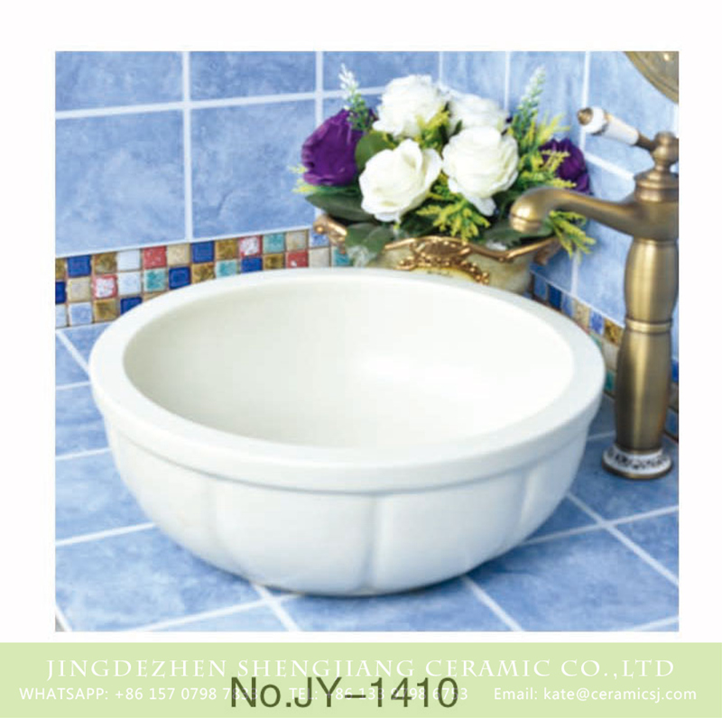 SJJY-1410-46颜色釉单盆_11 China online sale white ceramic thick edge durable wash sink     SJJY-1410-46 - shengjiang  ceramic  factory   porcelain art hand basin wash sink
