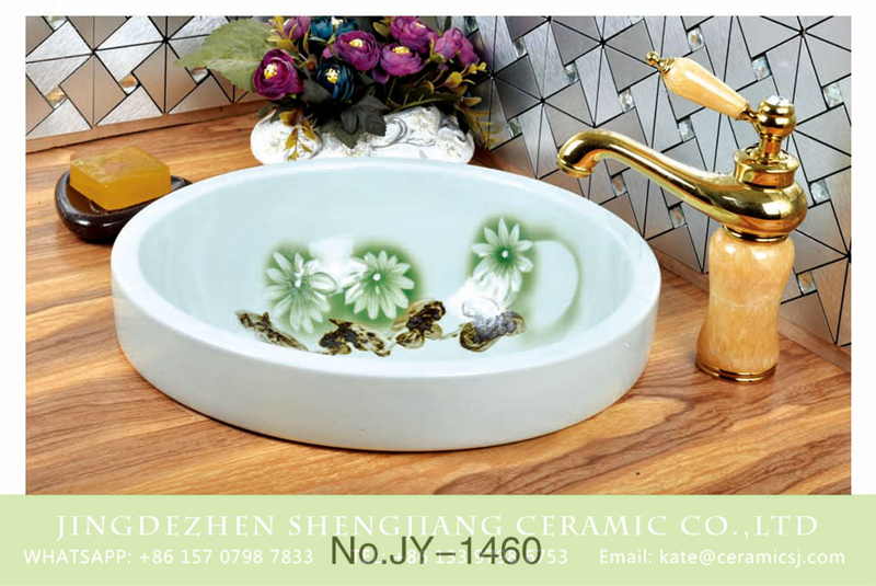 SJJY-1460-52台中盆_07 Porcelain in Jingdezhen city white art wash basin      SJJY-1460-52 - shengjiang  ceramic  factory   porcelain art hand basin wash sink