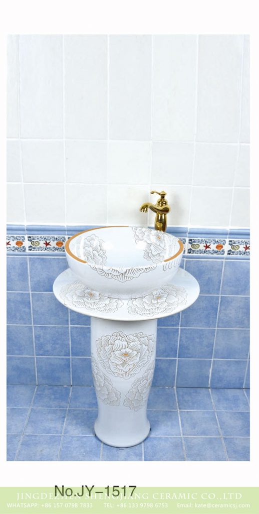 SJJY-1517-61立柱盆_08-517x1024 Best selling white porcelain with hand painted pattern one piece basin      SJJY-1517-61 - shengjiang  ceramic  factory   porcelain art hand basin wash sink