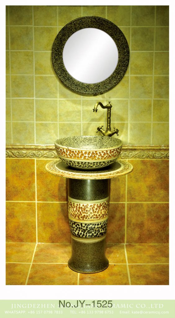 SJJY-1525-63立柱盆_03-564x1024 Made in Jingdezhen hand craft imitate marble one piece basin      SJJY-1525-63 - shengjiang  ceramic  factory   porcelain art hand basin wash sink