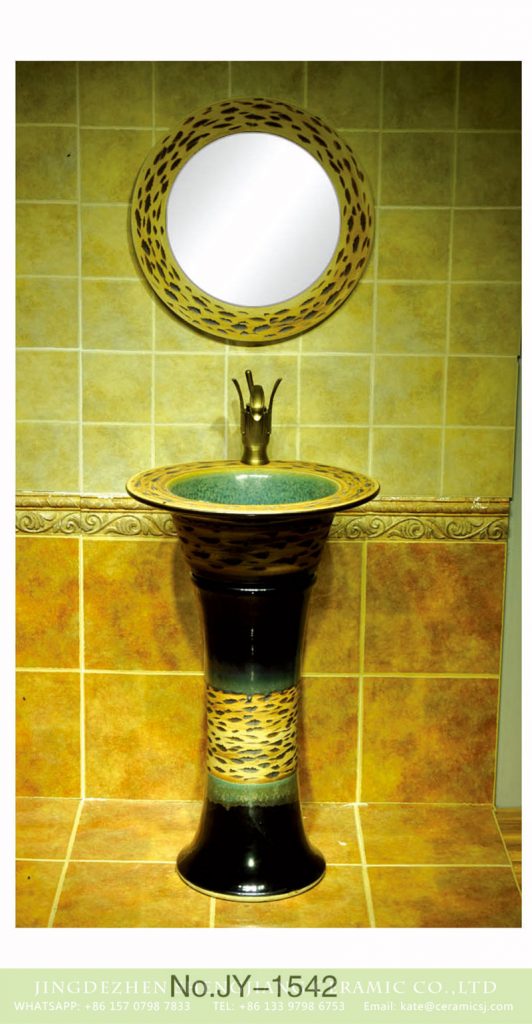SJJY-1542-65立柱盆_09-532x1024 Factory cheap price color glazed porcelain pedestal basin      SJJY-1542-65 - shengjiang  ceramic  factory   porcelain art hand basin wash sink