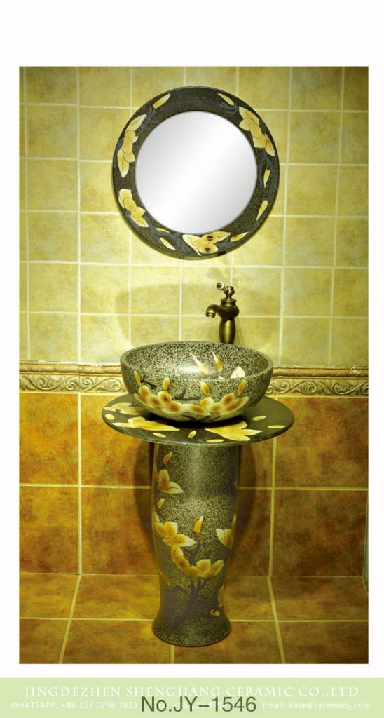 SJJY-1546-66立柱盆_07-548x1024 SJJY-1546-66     China exporter best choice marble ceramic with yellow flowers pattern column basin - shengjiang  ceramic  factory   porcelain art hand basin wash sink