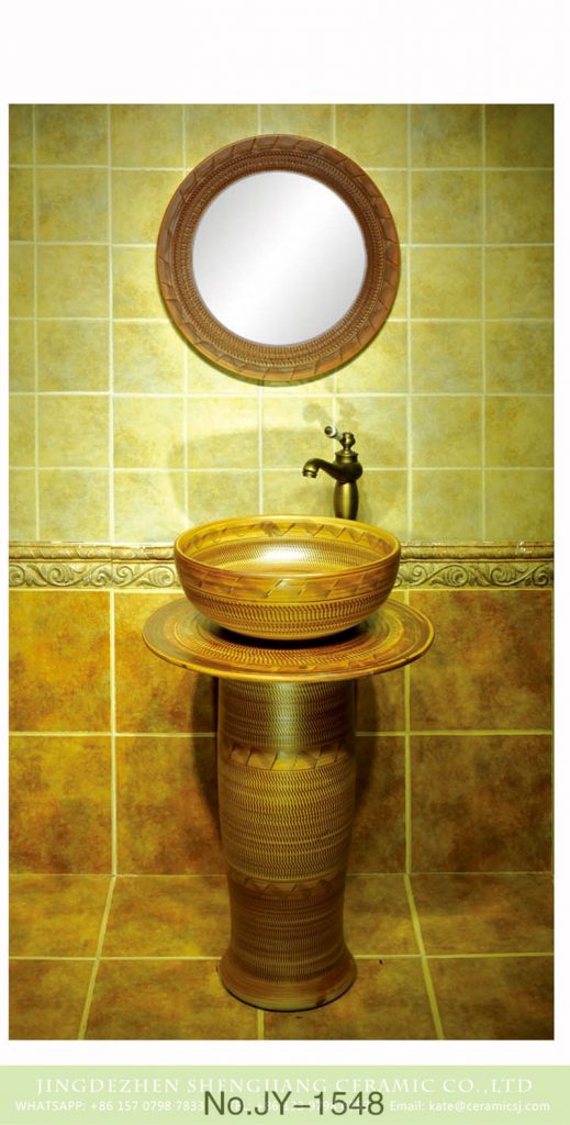 SJJY-1548-66立柱盆_09-519x1024 SJJY-1548-66    China traditional high quality wood color ceramic pedestal basin  - shengjiang  ceramic  factory   porcelain art hand basin wash sink