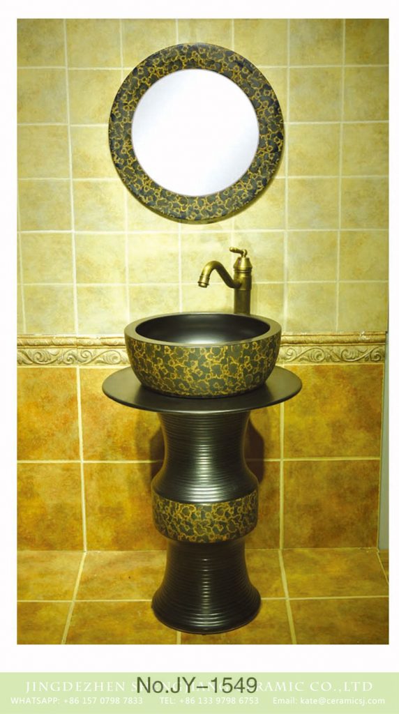 SJJY-1549-67立柱盆_03-572x1024 SJJY-1549-67    High quality porcelain unique design matte black pedestal basin - shengjiang  ceramic  factory   porcelain art hand basin wash sink