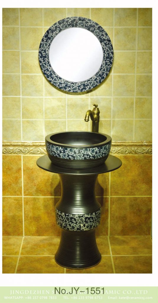 SJJY-1551-67立柱盆_05-535x1024 SJJY-1551-67   Shengjiang unique design plain black porcelain with blue and white pattern column basin - shengjiang  ceramic  factory   porcelain art hand basin wash sink