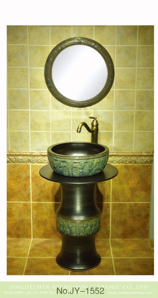 SJJY-1552-67立柱盆_07-546x1024 SJJY-1552-67   Antique style plain black ceramic one piece basin - shengjiang  ceramic  factory   porcelain art hand basin wash sink