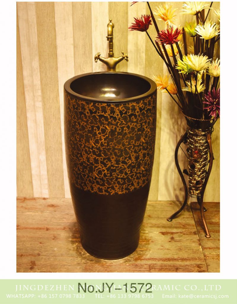 SJJY-1572-72仿古一体盆_08-799x1024 SJJY-1572-72   Japanese style dark ceramic art hot sell column basin - shengjiang  ceramic  factory   porcelain art hand basin wash sink