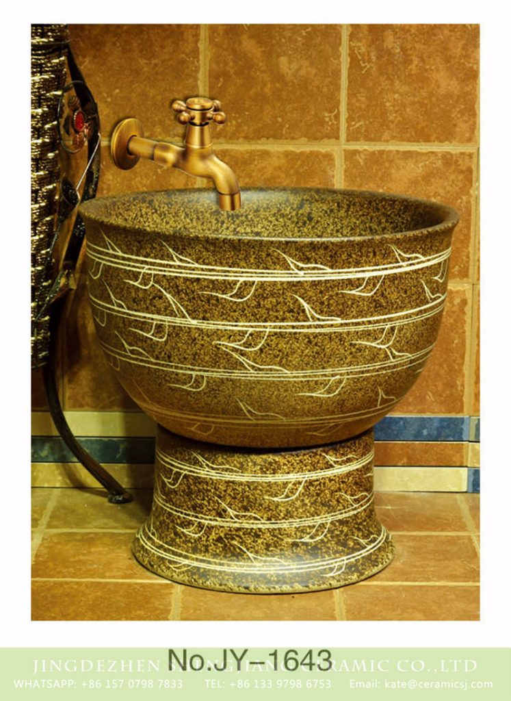 SJJY-1643-80拖把池_12-747x1024 SJJY-1643-80   Shengjiang factory porcelain imitating marble round mop sink - shengjiang  ceramic  factory   porcelain art hand basin wash sink