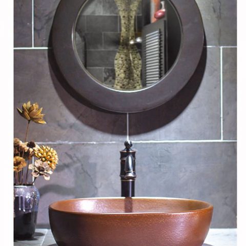 SJJY-2014-4   Hotel independent hung brown color wash basin