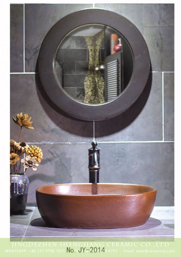 SJJY-2014-4金属釉台上盆_04-724x1024 SJJY-2014-4   Hotel independent hung brown color wash basin - shengjiang  ceramic  factory   porcelain art hand basin wash sink