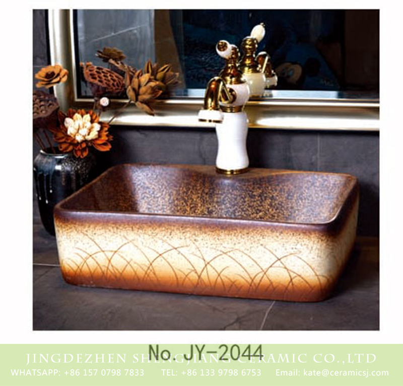 SJJY-2044-7有孔四方台盆_05 SJJY-2044-7   Shengjiang wholesale elegant single hole ceramic rectangle sanitary ware - shengjiang  ceramic  factory   porcelain art hand basin wash sink
