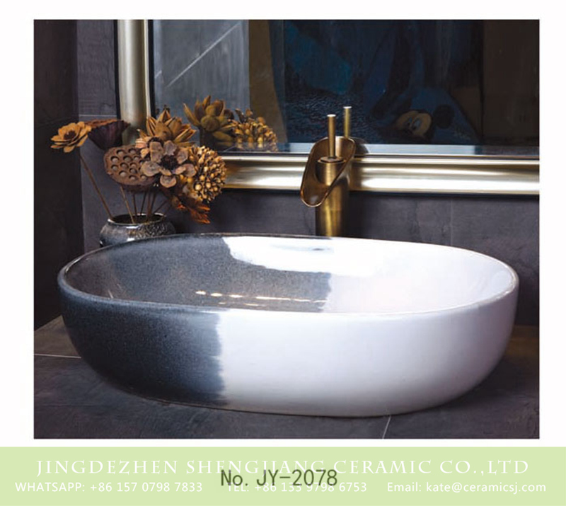 SJJY-2078-11大冬瓜盆_04-1 SJJY-2078-11   New product white ceramic and ink design wash sink - shengjiang  ceramic  factory   porcelain art hand basin wash sink