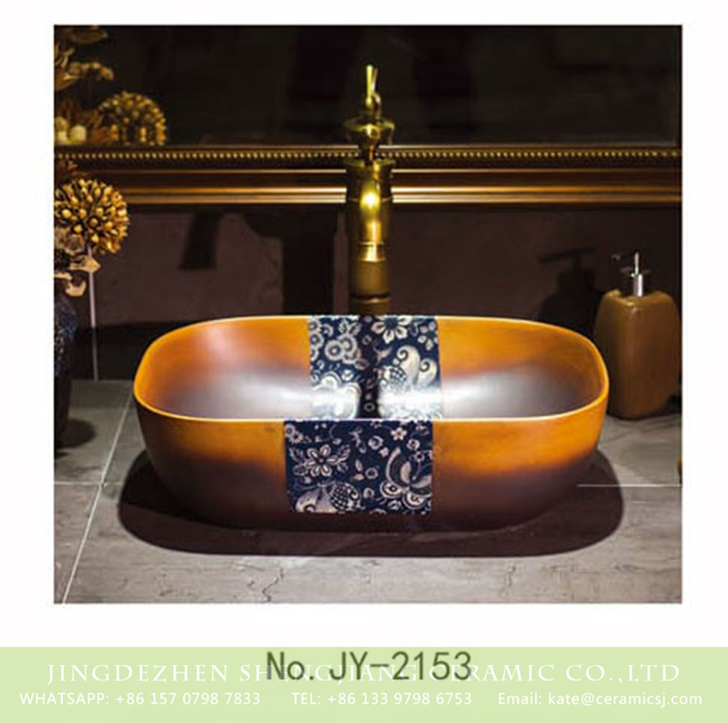 SJJY-2153-20薄口小椭圆盆_11 SJJY-2153-20  Jingdezhen factory direct retro porcelain with blue and white device wash sink  - shengjiang  ceramic  factory   porcelain art hand basin wash sink