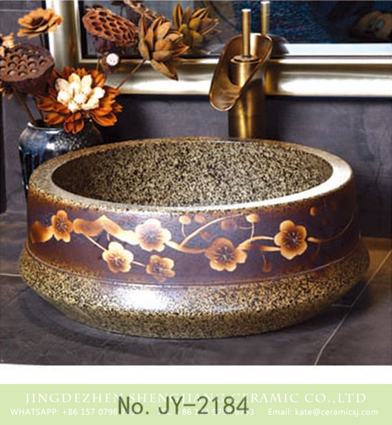 SJJY-2184-23聚宝盆_15 SJJY-2184-23   China traditional high quality marble ceramic wash basin - shengjiang  ceramic  factory   porcelain art hand basin wash sink