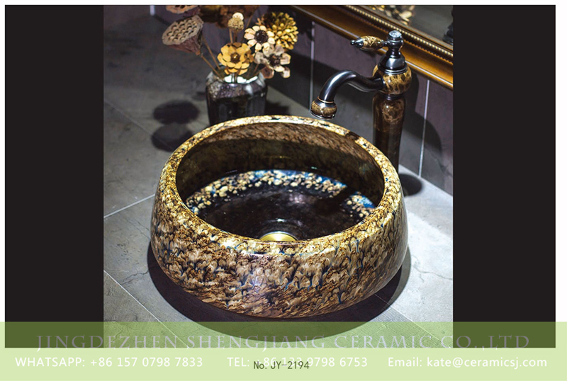 SJJY-2194-24聚宝盆_10 SJJY-2194-24   European luxury retro style round sanitary ware - shengjiang  ceramic  factory   porcelain art hand basin wash sink