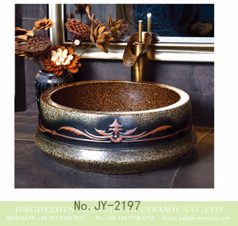 SJJY-2197-25聚宝盆_05 SJJY-2197-25   Shengjiang factory direct dark color durable art basin - shengjiang  ceramic  factory   porcelain art hand basin wash sink