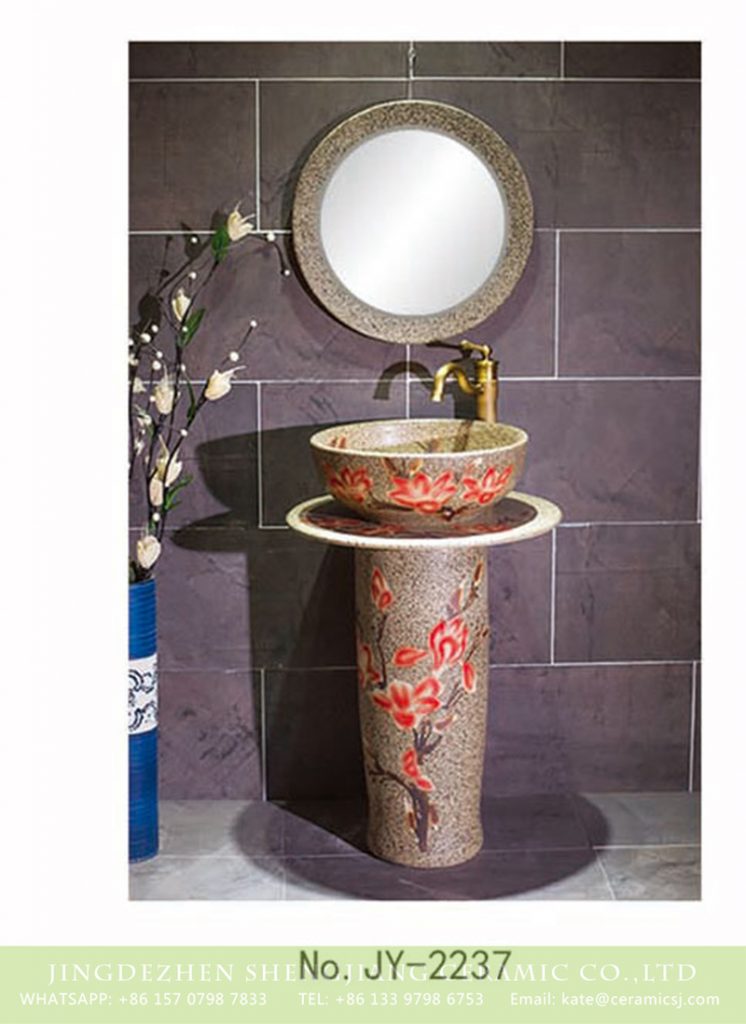 SJJY-2237-29柱盆_08-746x1024 SJJY-2237-29   Marble ceramic with red flowers art basin - shengjiang  ceramic  factory   porcelain art hand basin wash sink