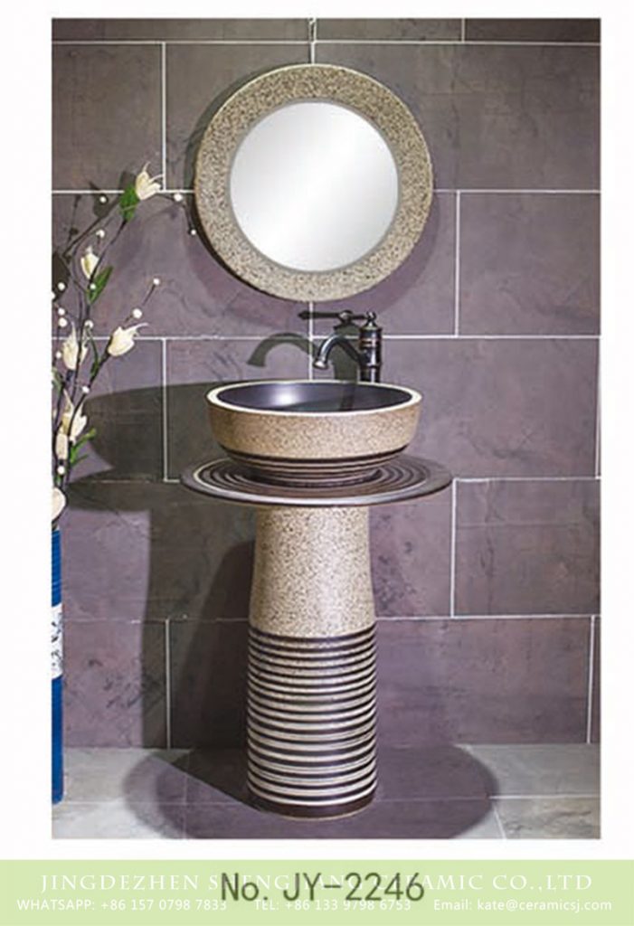 SJJY-2246-30柱盆_13-701x1024 SJJY-2246-30    Hand carved durable porcelain with black stripes basin - shengjiang  ceramic  factory   porcelain art hand basin wash sink