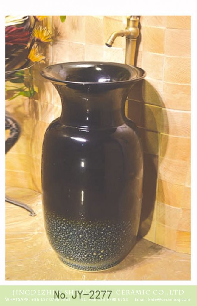 SJJY-2277-34柱盆_06-661x1024 SJJY-2277-34   Household high gloss black ceramic art pedestal basin - shengjiang  ceramic  factory   porcelain art hand basin wash sink