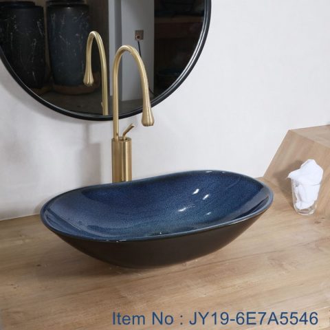 JY19-6E7A5546 New produced Jingdezhen Jiangxi typical color  art ceramic sink